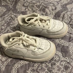 Nike Air Force 1 triple white - good used condition. Lots of life left in them!